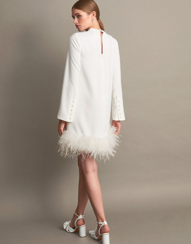 Andrea Feather Wedding Dress, Ivory (IVORY), large