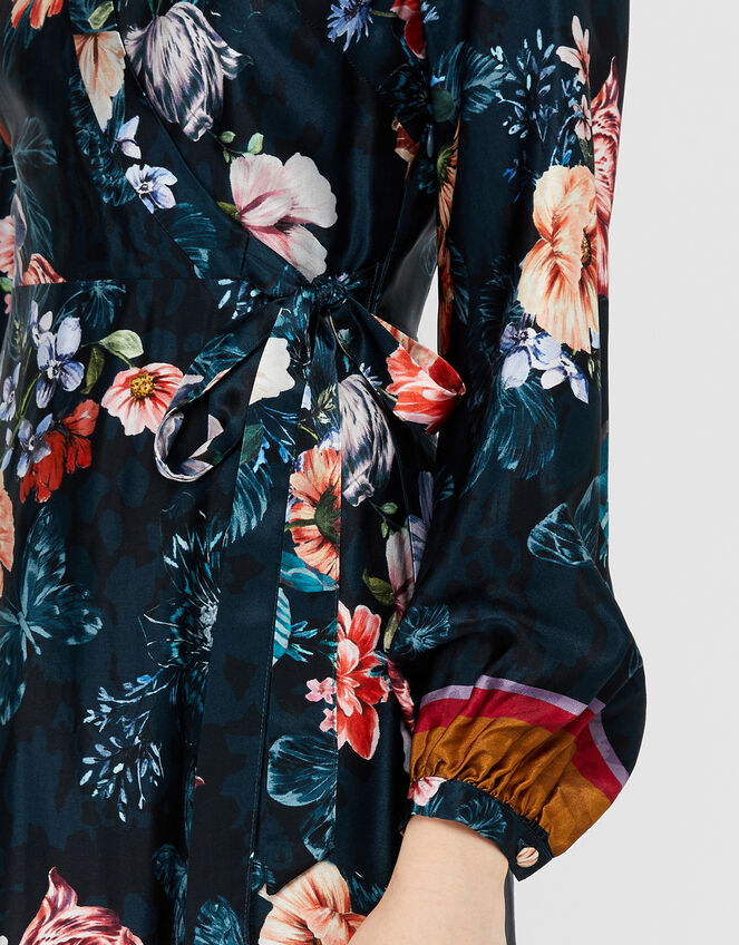 Shanie Floral Midi Dress, Teal (TEAL), large