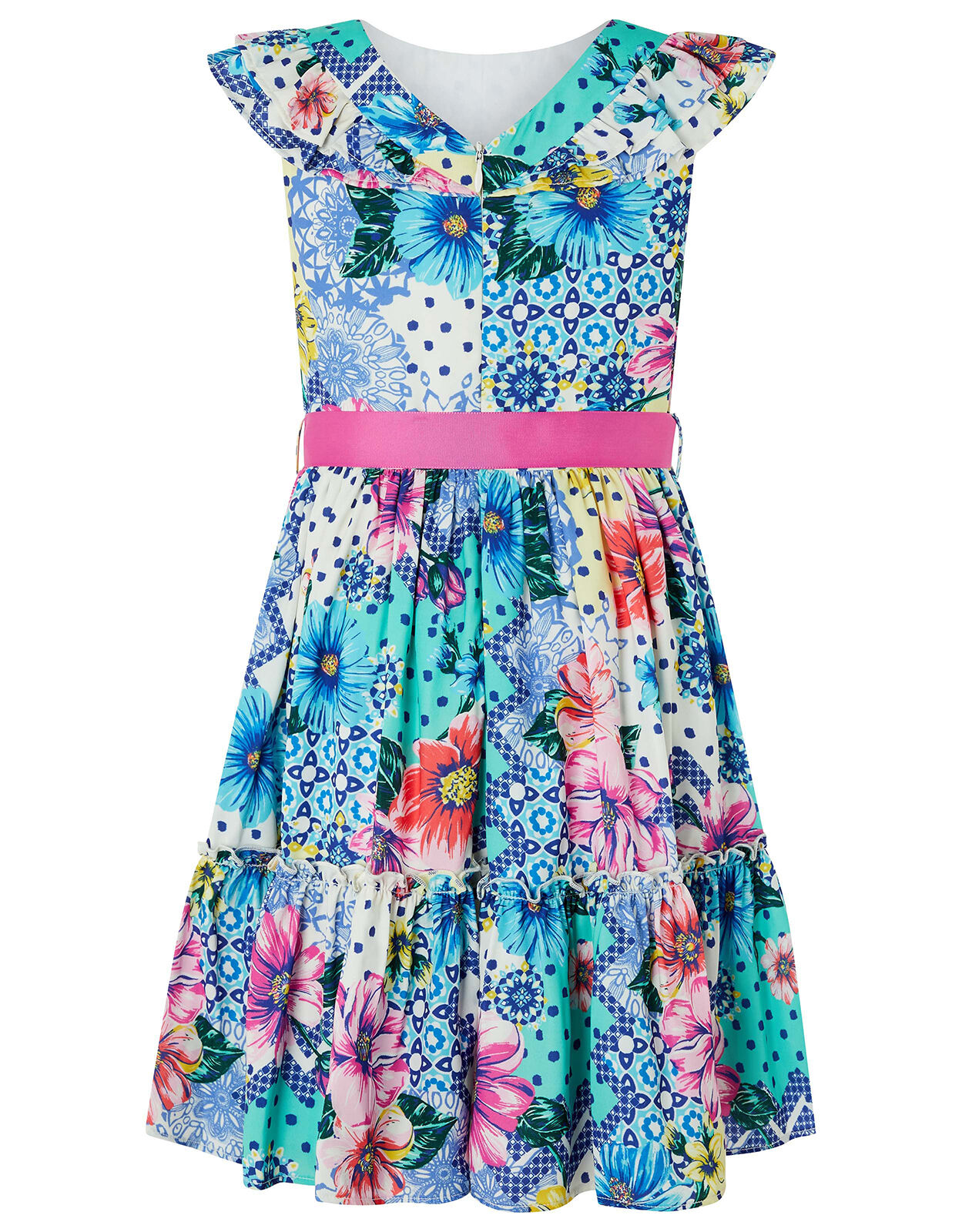 monsoon blue polka dot dress