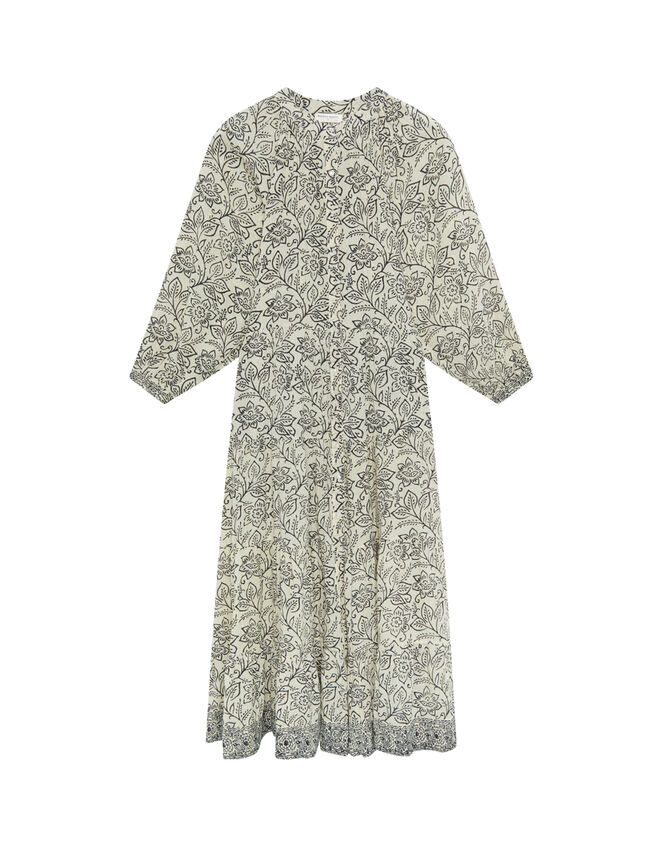 Maison Hotel Antonia Floral Maxi Dress, White (WHITE), large