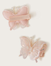 2-Pack Lacy Butterfly Hair Clips, , large