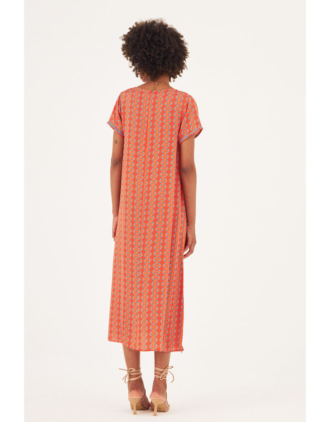 DEEBA Swing Reversible Print Dress, Orange (ORANGE), large