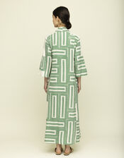 Tallulah & Hope City Geometric Print Kaftan, Green (GREEN), large