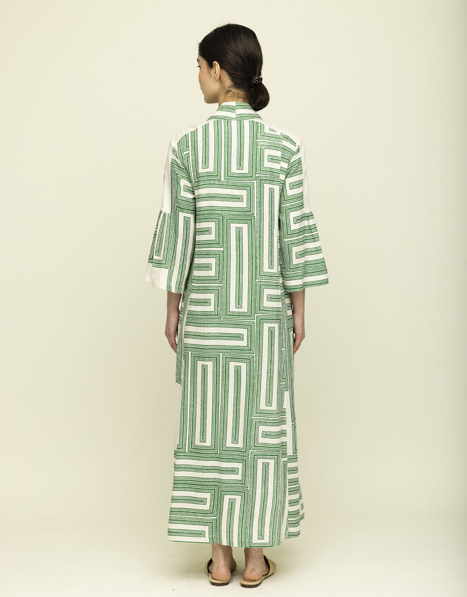 Tallulah & Hope City Geometric Print Kaftan, Green (GREEN), large