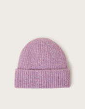 Cassy Knit Beanie , Purple (LILAC), large