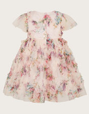 Baby Roma Ruffle Print Dress, Pink (PINK), large