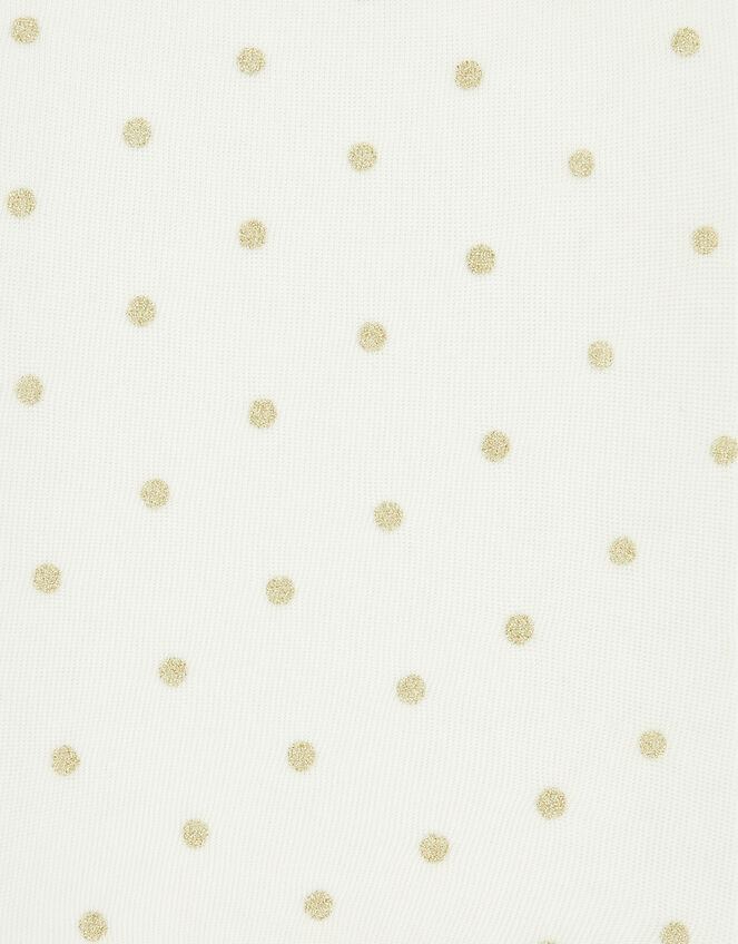 Girls Glitter Spot Tights, Gold (GOLD), large