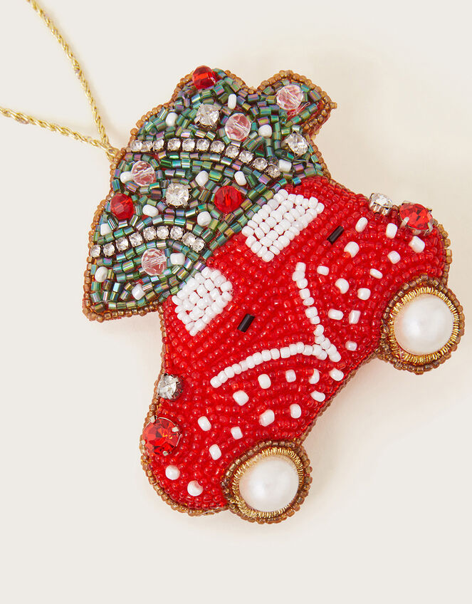 Beaded Car Christmas Hanging Decoration, , large