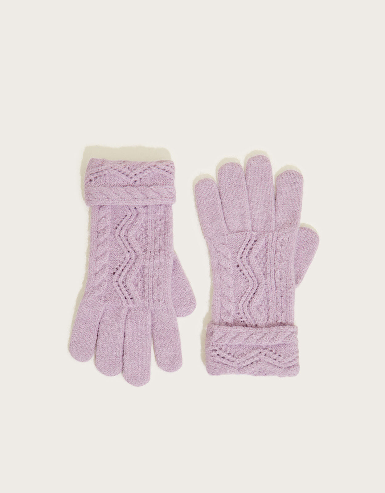 Purple hot sale knit gloves