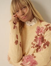Bianca Floral Print Jumper, Cream (CREAM), large