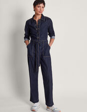 Harper Denim Jumpsuit , Blue (DENIM BLUE), large