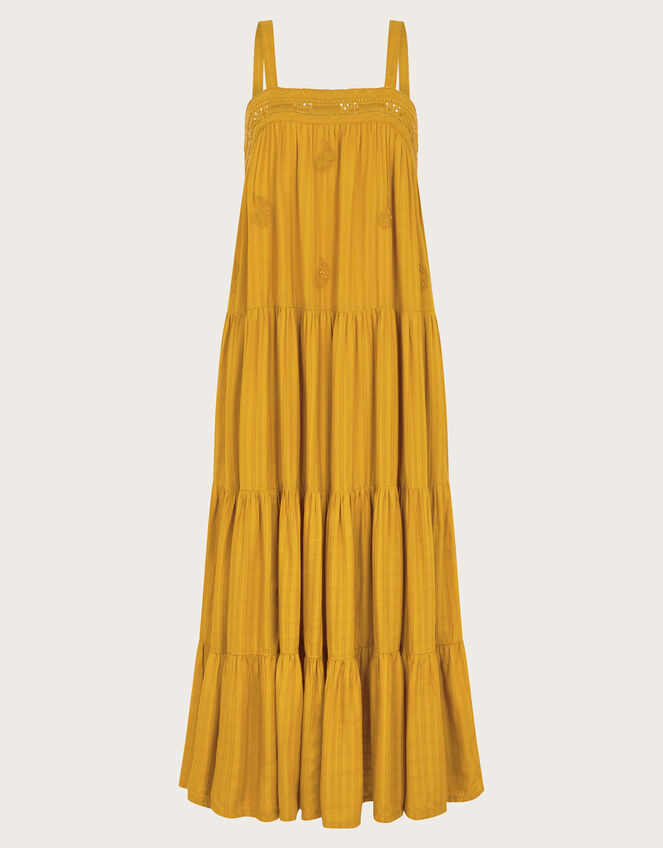 Marlee Tiered Dress, Yellow (MUSTARD), large