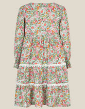 Solstice Print Tiered Dress, Green (GREEN), large