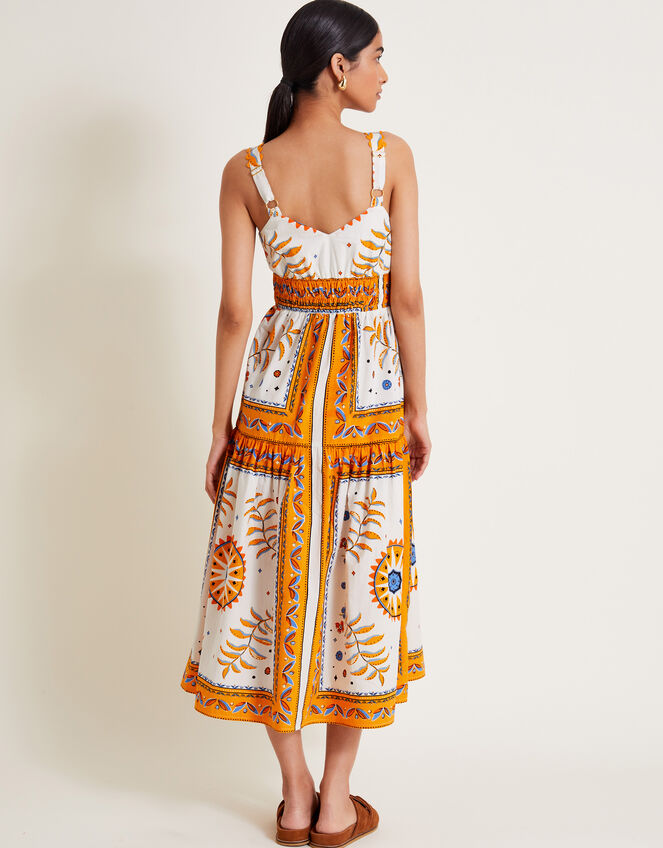 Anya Border Print Dress, Yellow (YELLOW), large