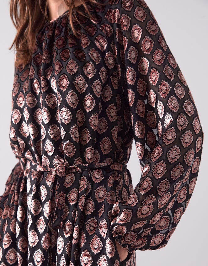 East Pheba Print Maxi Dress, Black (BLACK), large