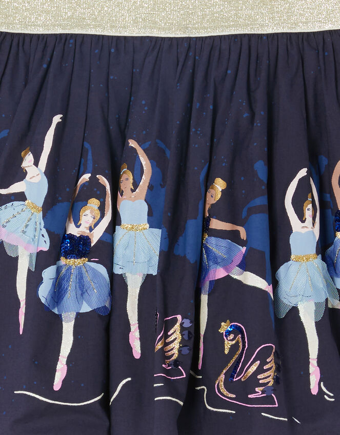 Embroidered Ballerina Skirt, Blue (NAVY), large