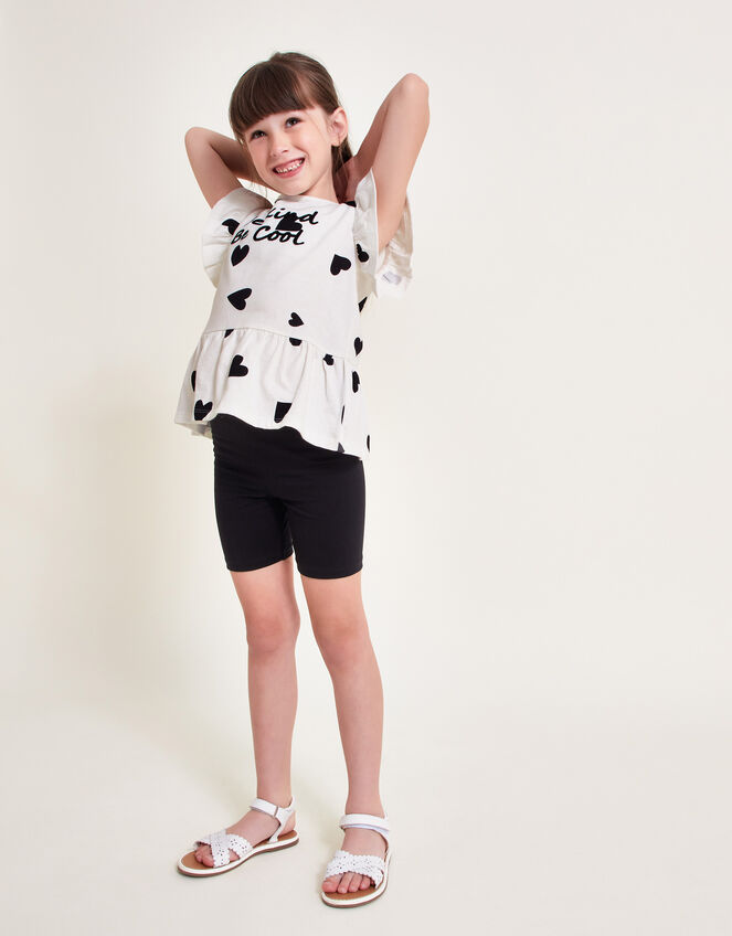 'Be Kind' Heart Jersey Set, Black (BLACK), large