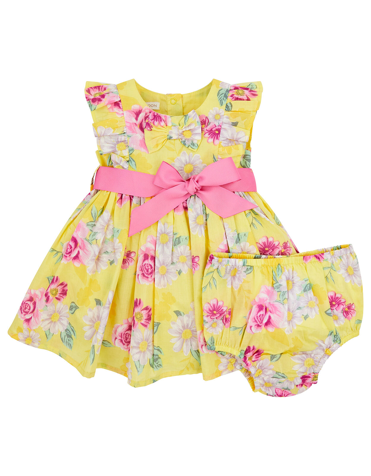 Yellow floral baby top dress