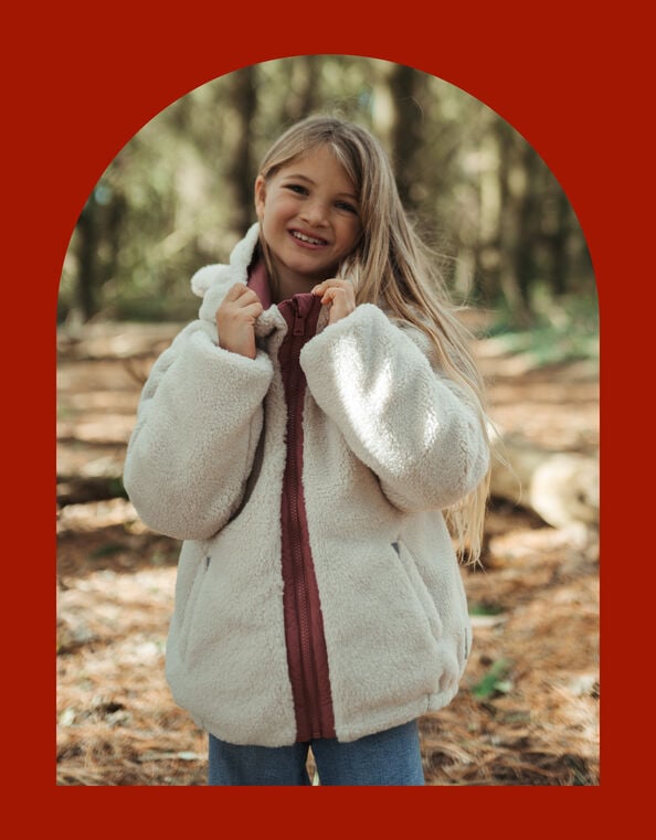 T&ouml;astie Reversible Teddy Fleece Puffer Jacket, Pink (PINK), large