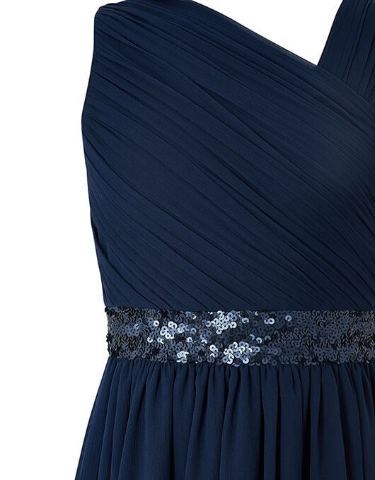 Abigail One Shoulder Prom Dress Blue