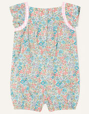 Newborn Ditsy Print Romper, Blue (BLUE), large