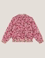 Floral Print Bomber Jacket, Pink (PINK), large