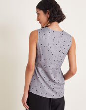 Clea Lacy Spot Cami Top, Silver (SILVER), large