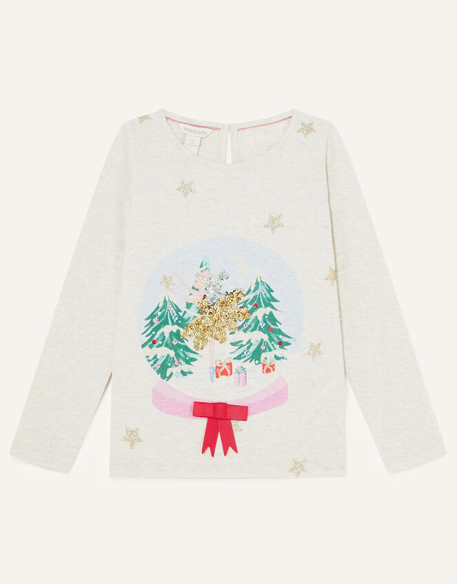Snowglobe T-Shirt , Ivory (IVORY), large