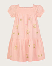 Baby Embroidered Broderie Dress, Pink (PALE PINK), large