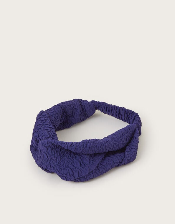 Kyla Crinkle Headband, Blue (NAVY), large