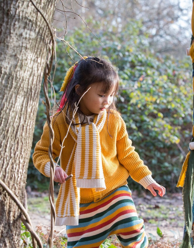 Little Green Radicals Snuggly Cardigan, Gold (GOLD), large