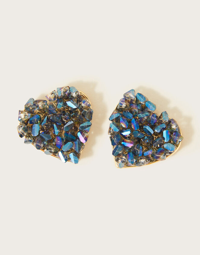 Crystal Heart Earrings, , large