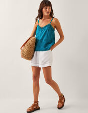 Rosie Embroidered Cami Top, Blue (TURQUOISE), large