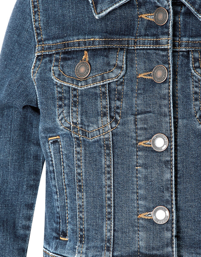 Dina Denim Jacket, Blue (DARK BLUE), large