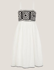 Strappy Crochet Sundress, Ivory (IVORY), large