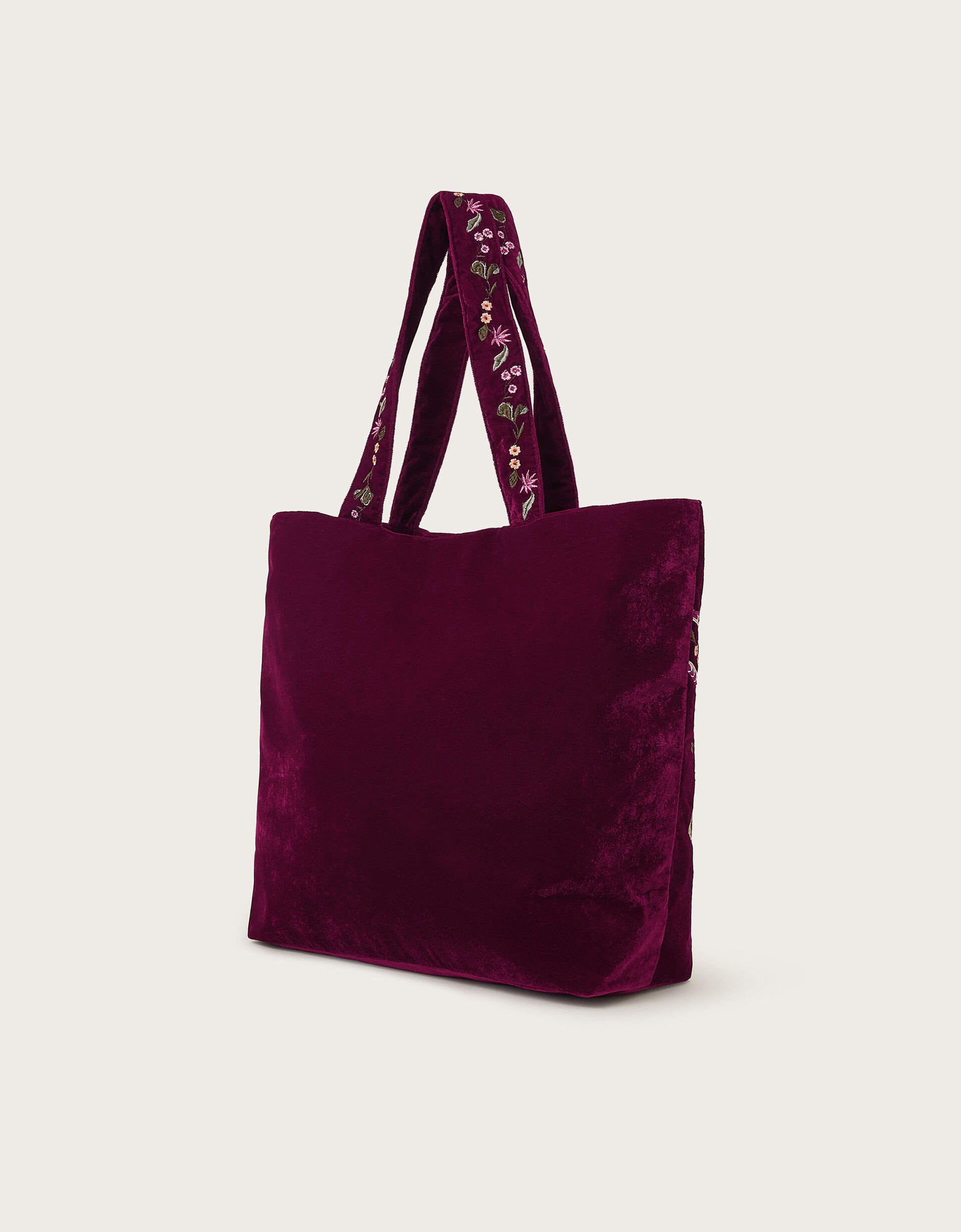 Freya Embroidered Velvet Tote Bag