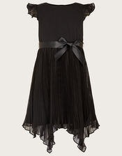 Rubina Pleat Dress, Black (BLACK), large
