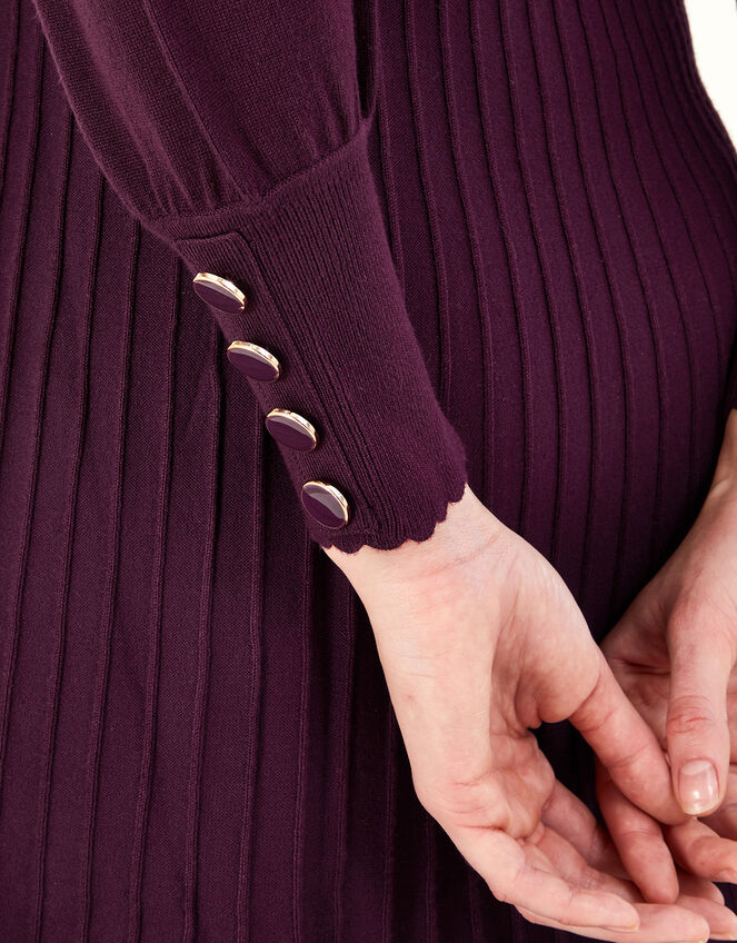 Scoop Neck Dress with LENZING™ ECOVERO™, Red (WINE), large