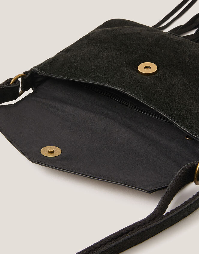 Zora Suede Fringe Crossbody Bag