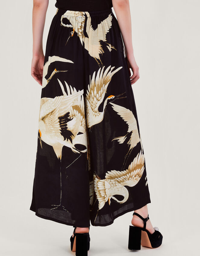 One Hundred Stars Stork Print Trousers, Black (BLACK), large