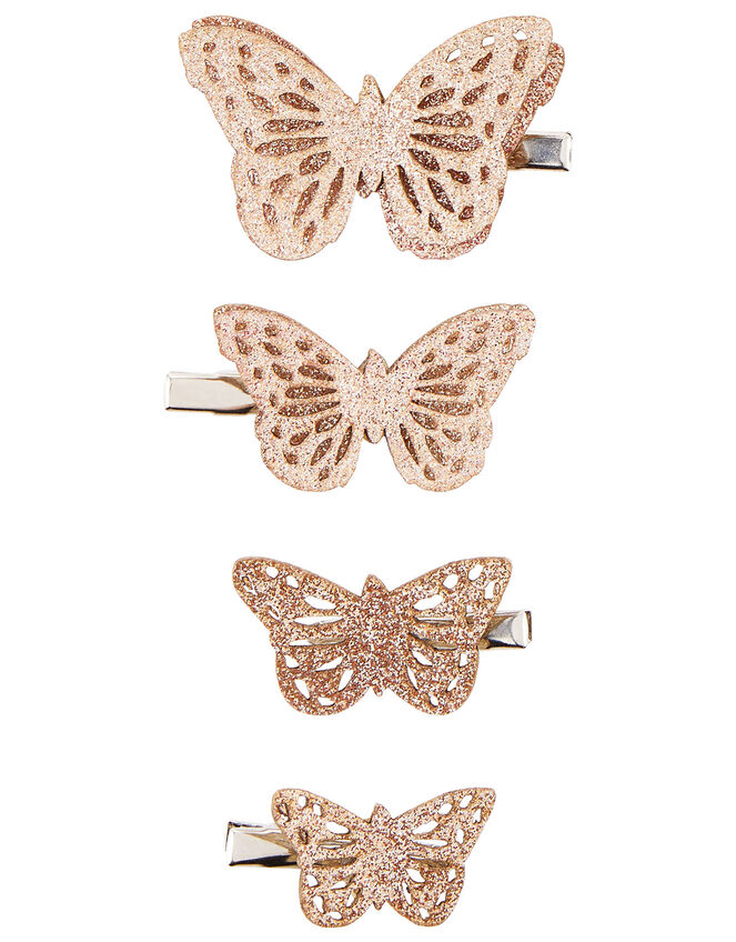 Glitter Butterfly Hair Clip Set, , large