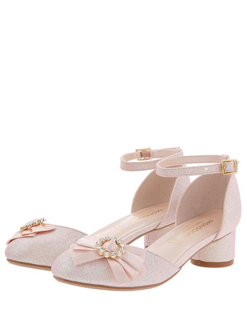 Eloise Diamante Bow Shimmer Shoes Pink | Girls' Shoes & Boots | Monsoon UK.
