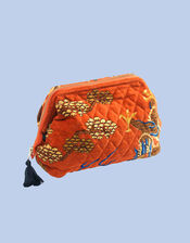 One Hundred Stars Dragon Print Velvet Pouch, , large