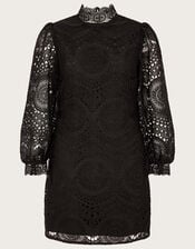 Ciri Lace Tunic Dress, Black (BLACK), large