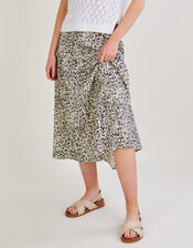 Animal Print Skirt in LENZING™ ECOVERO™ , Black (BLACK), large