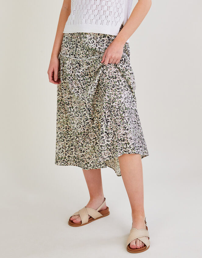 Animal Print Skirt in LENZING™ ECOVERO™ , Black (BLACK), large