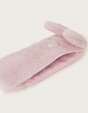 I Love My Bunny Faux Fur Pencil Case, , large