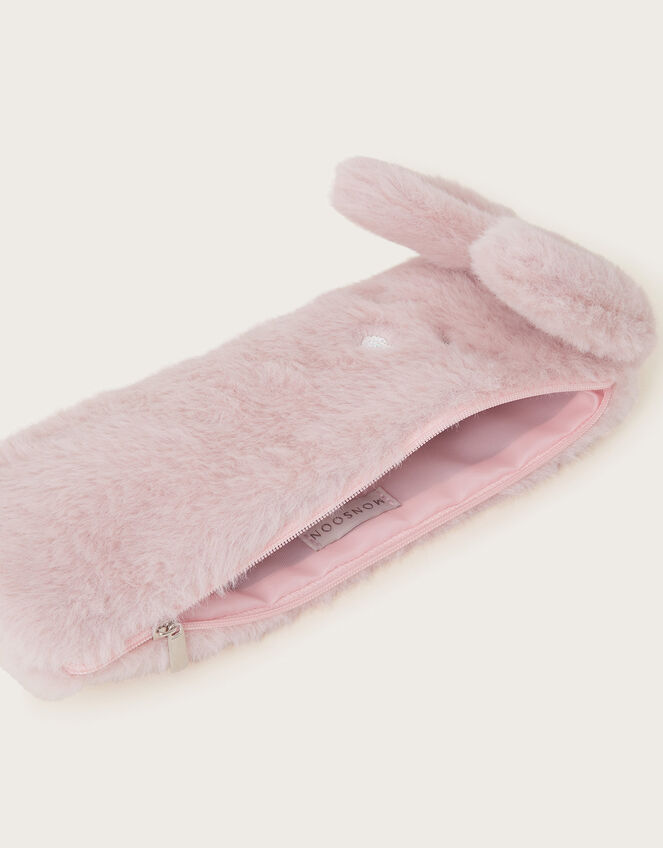 I Love My Bunny Faux Fur Pencil Case, , large