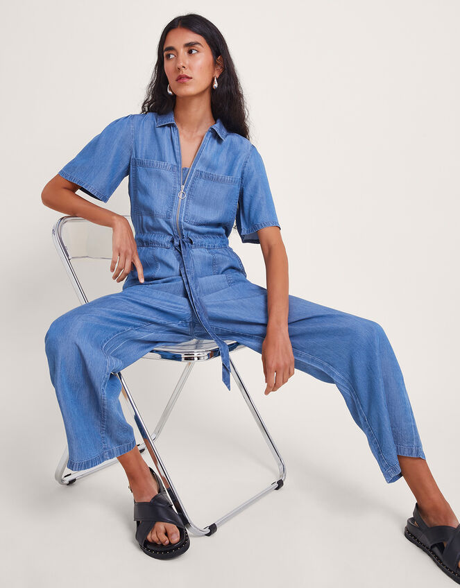 Tara Denim Jumpsuit, Blue (DENIM BLUE), large