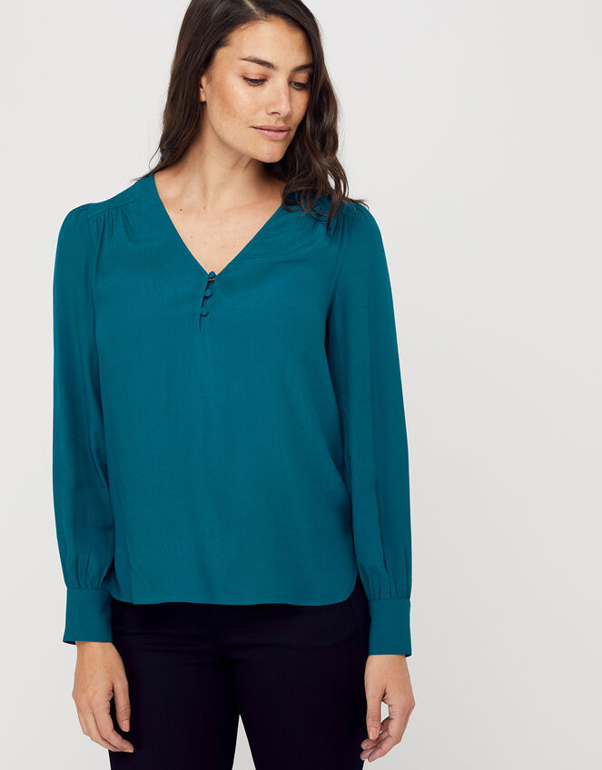 Tiffany Blouse, Teal (TEAL), large